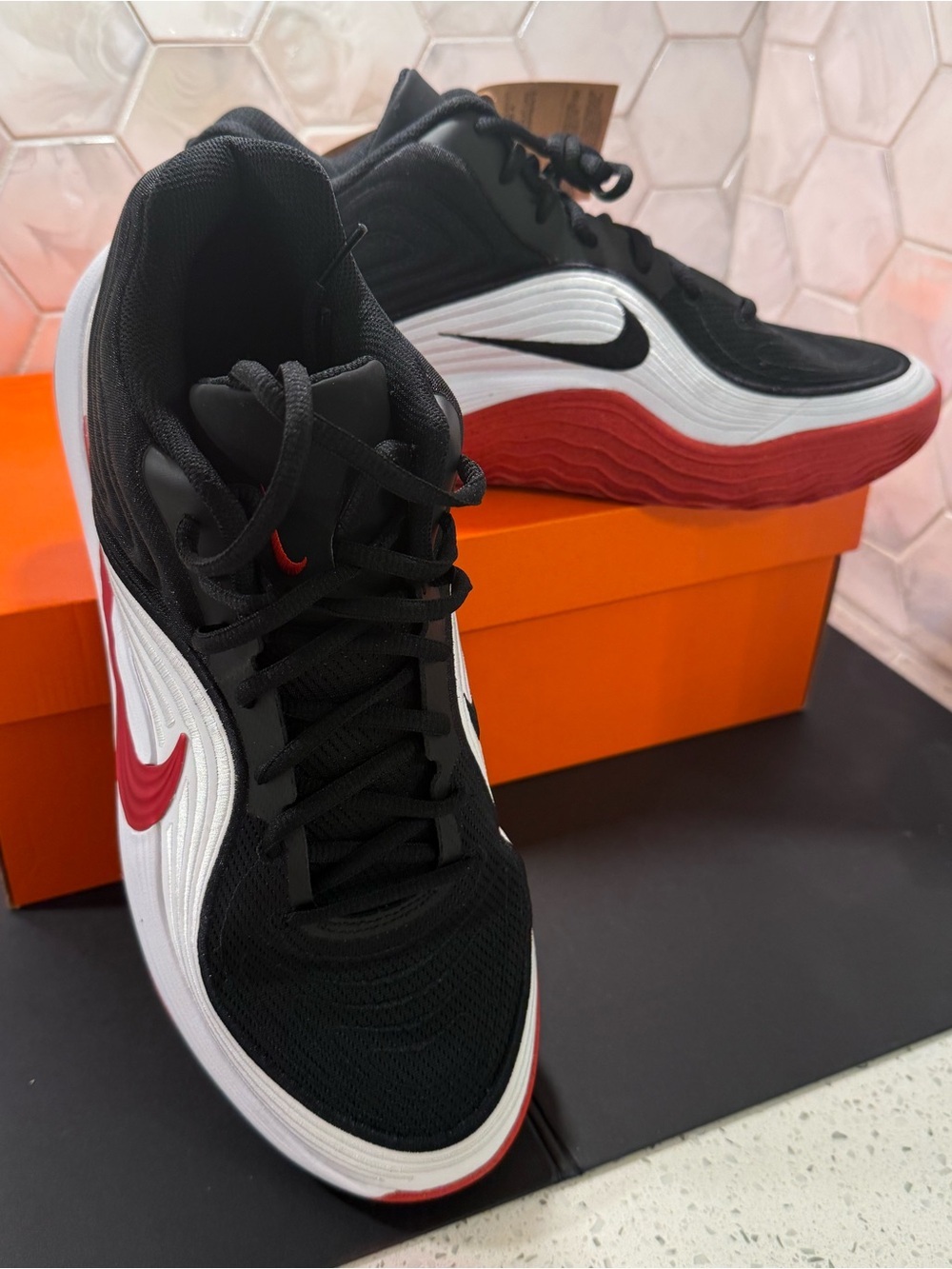 Size 12 - Nike Precision 8 MID Black/White/University Red